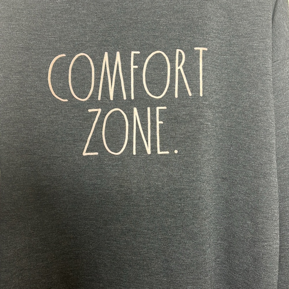 Rae Dunn | Gray Long Sleeve Hooded Sweater | Comfort Zone | Casual Wear Size M - Picture 3 of 7
